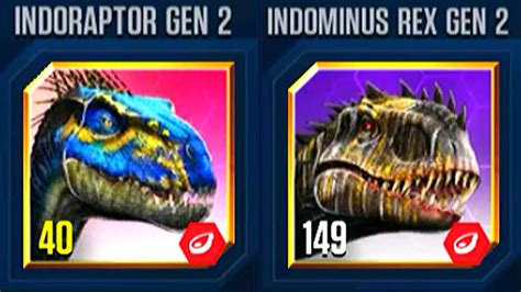 INDORAPTOR GEN 2 VS INDOMINUS REX GEN 2 BOSS VS BOSS | JURASSIC WORLD ...