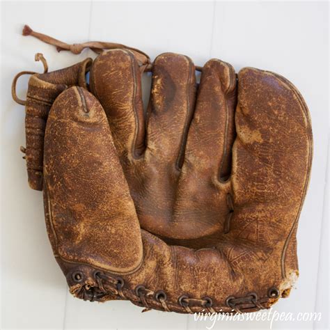 Investigating Vintage Baseball Gloves - Sweet Pea