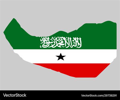 Republic somaliland map flag Royalty Free Vector Image