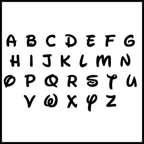 Disney Characters Letters, Disney Letters, Disney Names, Disney ...