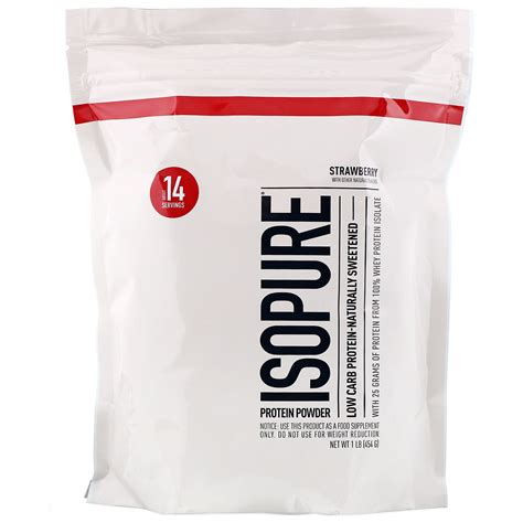 Isopure Low Carb Protein Powder, Strawberry, 1 lb (454 g) - Walmart.com ...