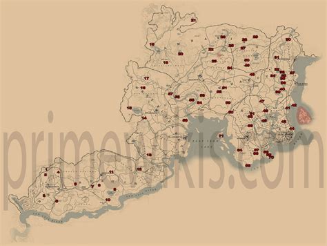 Printable Rdr2 Map - Printable Word Searches