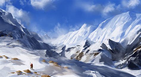 Snowy Mountain Drawing at GetDrawings | Free download