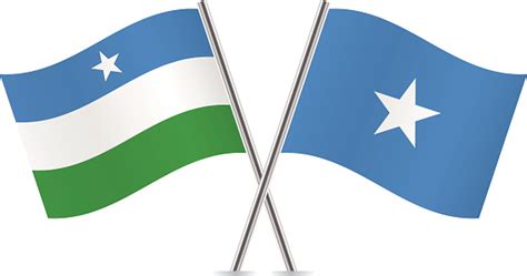 Puntland And Somalia Flags Vector Illustration Stock Illustration ...