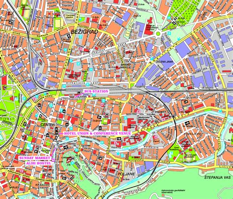 Ljubljana Tourist Map - Ljubljana Slovenia • mappery