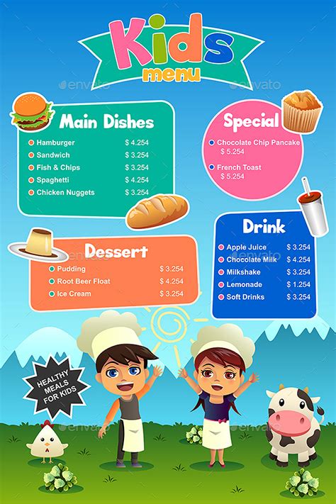 8+ Kid's Food Menu Designs | Design Trends - Premium PSD, Vector Downloads