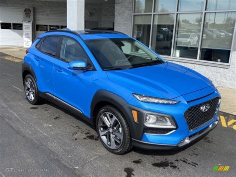 2020 Surf Blue Hyundai Kona Ultimate AWD #137470707 | GTCarLot.com ...