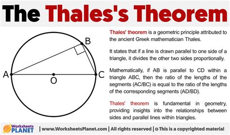 The Thales' Theorem