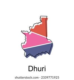 Map Dhuri Design Template Outline Graphic Stock Vector (Royalty Free ...