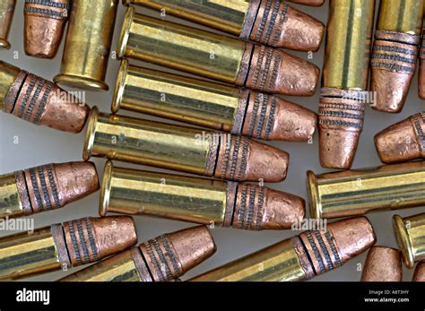 22 LR Calibre Long Rifle Rim Fire Cartridges Stock Photo - Alamy