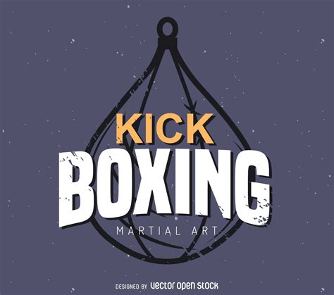 Kick boxing label logo template - Free Vector | Kickboxing, Logo ...