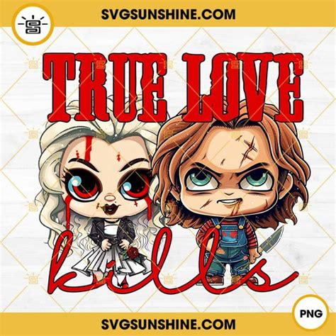 True Love Kills Chucky And Tiffany PNG, Horror Dolls PNG, Scary ...