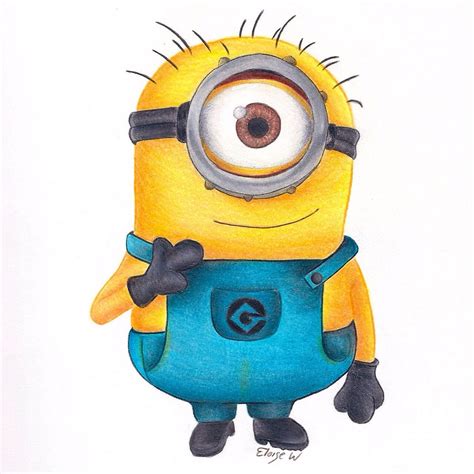 cute little drawing of a minion from despicable me | minion beeepeedo ...