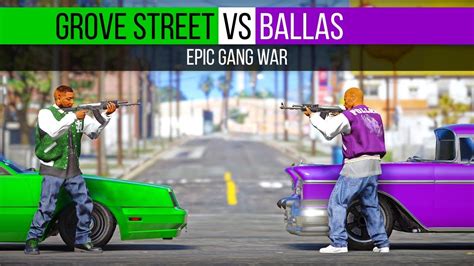 grove street VS ballas part 2/GTA 5 Groves vs ballas/epic gang war 2 ...