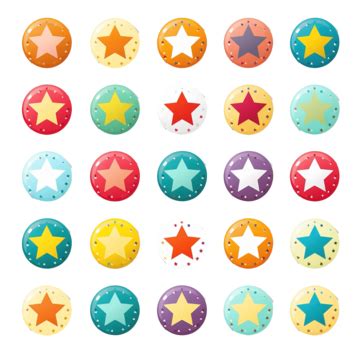 Star Sticker Clipart Transparent PNG Hd, Colorful Star Sticker Vector ...