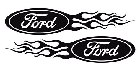 Ford Flame Style Logo Right & Left car decal stickers | Car decals, Car ...