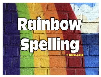 Rainbow Spelling by Elementary School Garden | Teachers Pay Teachers