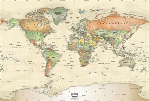 Antique World Map Wallpaper - WallpaperSafari