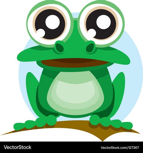 Frog with big eyes Royalty Free Vector Image - VectorStock