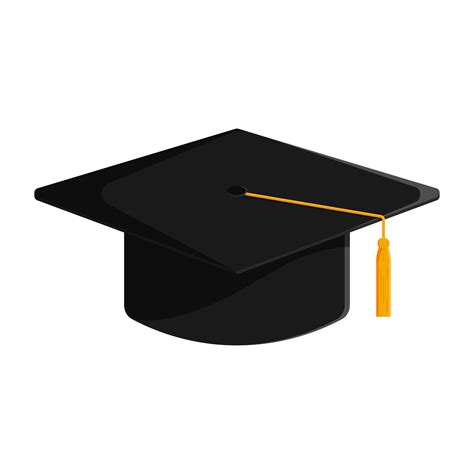 Graduation hat vector illustration in the flat style. Graduation cap ...