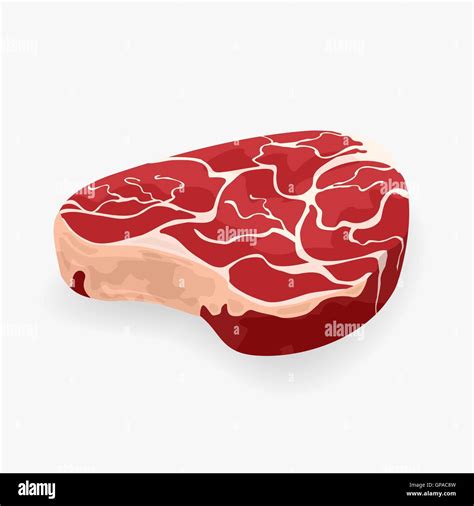 Raw meat steak vector illustration Stock Vector Image & Art - Alamy