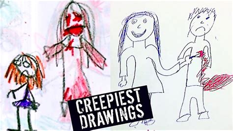 5 CREEPIEST KIDS DRAWINGS - YouTube