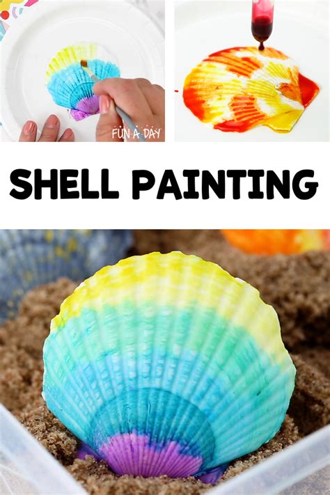 Shell Painting Process Art in Preschool - Fun-A-Day!