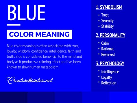 Blue Color Meaning: Blue Symbolizes Trust and Loyal – CreativeBooster