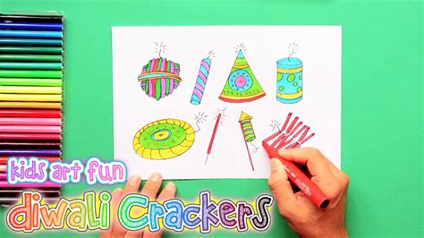 Diwali Crackers Drawing For Kids Today i am drawing how to draw diwali ...