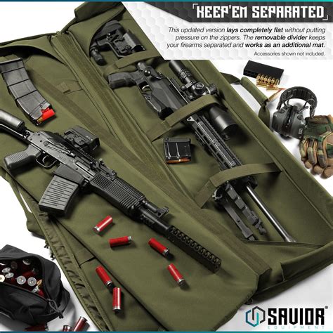 SAVIOR EQUIP Tactical Double Rifle Bag Gun Range Padded Soft Case 36 ...