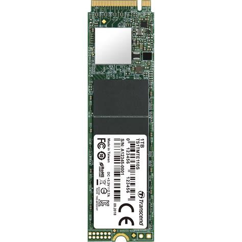 Transcend 1TB 110S M.2 PCIe Gen3 x4 SSD TS1TMTE110S B&H Photo