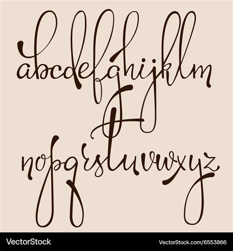 Calligraphy cursive font Royalty Free Vector Image