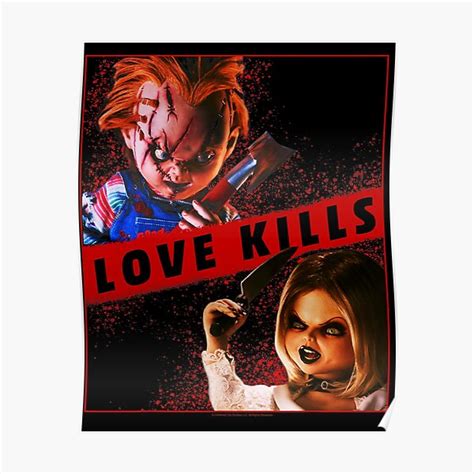 "Child's Play Chucky And Tiffany Love Kills" Poster for Sale by ...