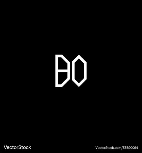 B o letter logo creative design on black color Vector Image