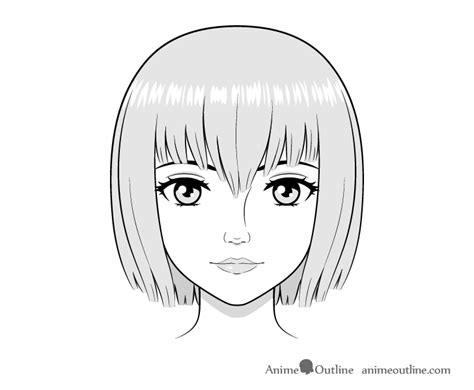 How To Draw Semi Realistic Anime Face To draw a female face in anime or ...