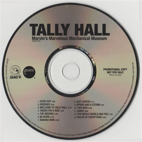 Tally Hall – Marvin's Marvelous Mechanical Museum (2008, CD) - Discogs