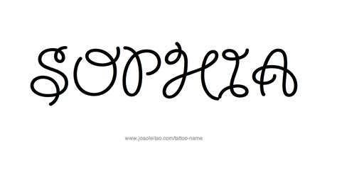 Sophia Name Tattoo Designs