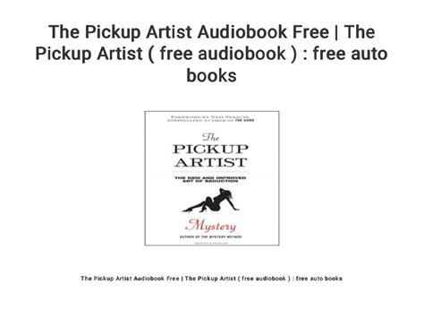 The Pickup Artist Audiobook Free | The Pickup Artist ( free audiobook…