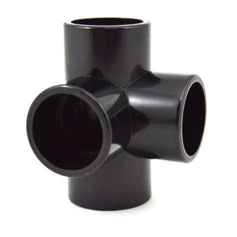 3/4" 4-Way Black PVC Furniture Fitting | Order Here Now