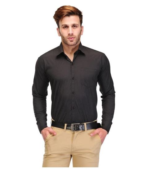 Slim Fit Formal Shirt Black By Unique For Men At Rs 189 Only - Snapdeal