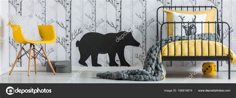 Kid's bedroom with bear sticker Stock Photo by ©photographee.eu 168816674