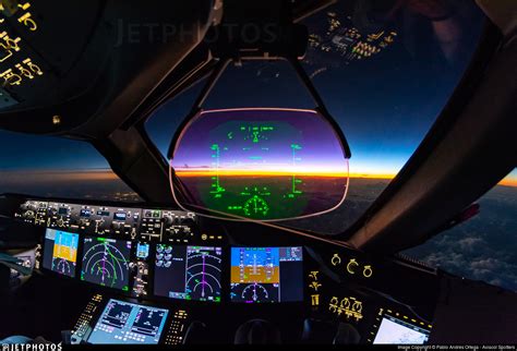 Boeing 787 Cockpit At Night