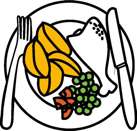 Plate Clipart Food, Plate Food Transparent Free For - Draw A Plate Of ...