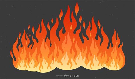 Flame Wall Illustration Design Vector Download