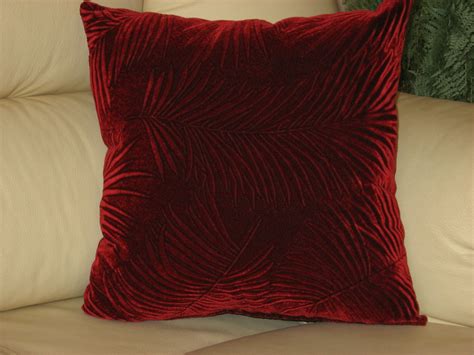 Burgundy dark red velvet handmade throw pillow | Etsy