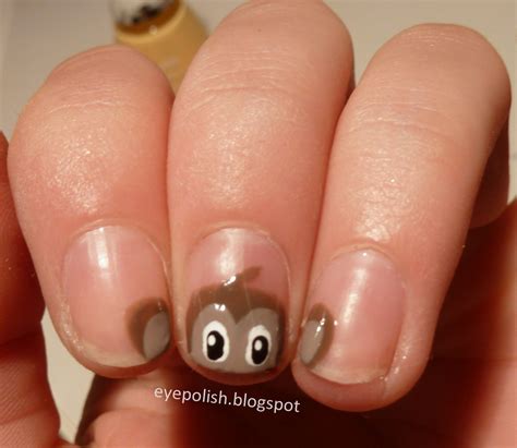 A cute monkey nail art. | Monkey nails, Animal print nails, Animal ...