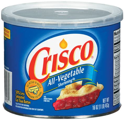 Crisco All-Vegetable Shortening Allergy and Ingredient Information