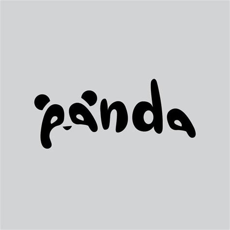 Panda logo | Typographic logo design, Typographic logo, Logo design ...