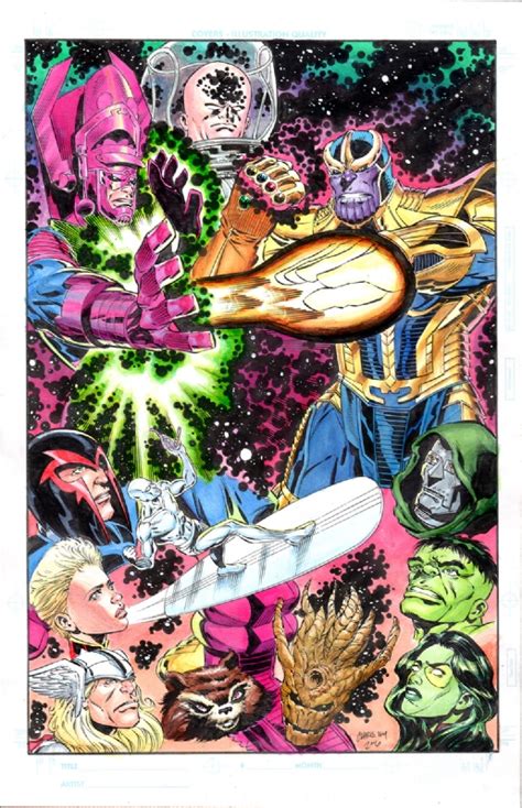 Thanos vs. Galactus, in Christopher Ivy's Commission Art Comic Art ...