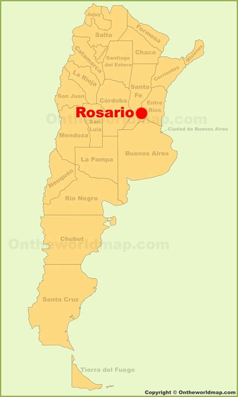 Rosario location on the Argentina map